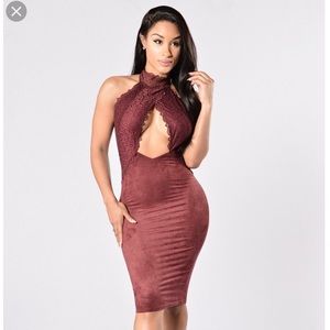 NEW Plus Sized Burgundy Lace Dress
